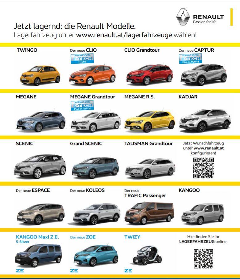 Renault Modelle Aktion 2020